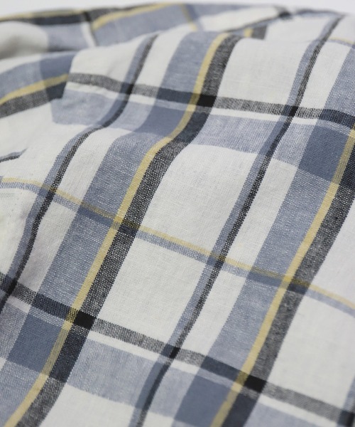 OMNIGOD（オムニゴッド）の「[OMNIGOD mens / オムニゴッド] 綿麻チェック アーミープルオーバーシャツ（シャツ/ブラウス・メンズ・ホワイト系その他/パープル系その他・2/4/3）」の6枚目の写真