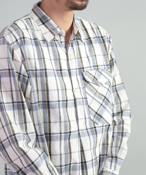 OMNIGOD（オムニゴッド）の「[OMNIGOD mens / オムニゴッド] 綿麻チェック アーミープルオーバーシャツ（シャツ/ブラウス・メンズ・ホワイト系その他/パープル系その他・2/4/3）」の13枚目の写真