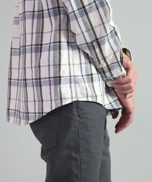 OMNIGOD（オムニゴッド）の「[OMNIGOD mens / オムニゴッド] 綿麻チェック アーミープルオーバーシャツ（シャツ/ブラウス・メンズ・ホワイト系その他/パープル系その他・2/4/3）」の16枚目の写真