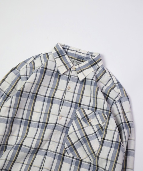 OMNIGOD（オムニゴッド）の「[OMNIGOD mens / オムニゴッド] 綿麻チェック アーミープルオーバーシャツ（シャツ/ブラウス・メンズ・ホワイト系その他/パープル系その他・2/4/3）」の17枚目の写真