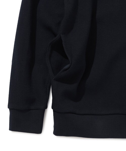 Lサイズ✨フレッドペリー ピケカーディガン ブラック 黒 別注】FRED PERRY / リラックス ピケ カーディガン
