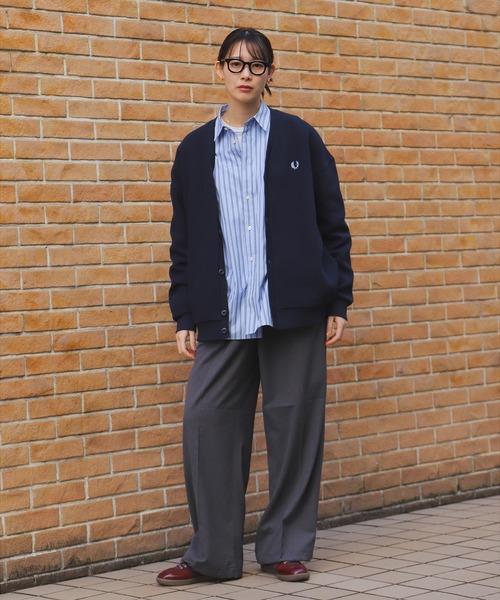 BEAMS別注　FRED PERRY / リラックス ピケ カーディガン 別注】FRED PERRY / リラックス ピケ カーディガン