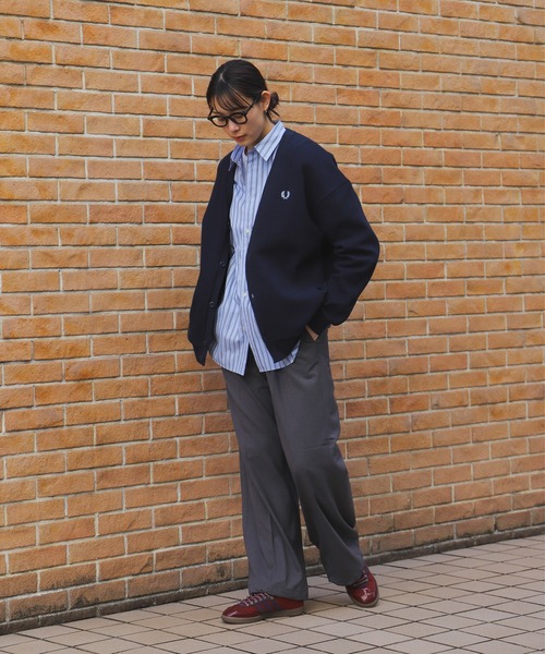 BEAMS別注　FRED PERRY / リラックス ピケ カーディガン 別注】FRED PERRY / リラックス ピケ カーディガン