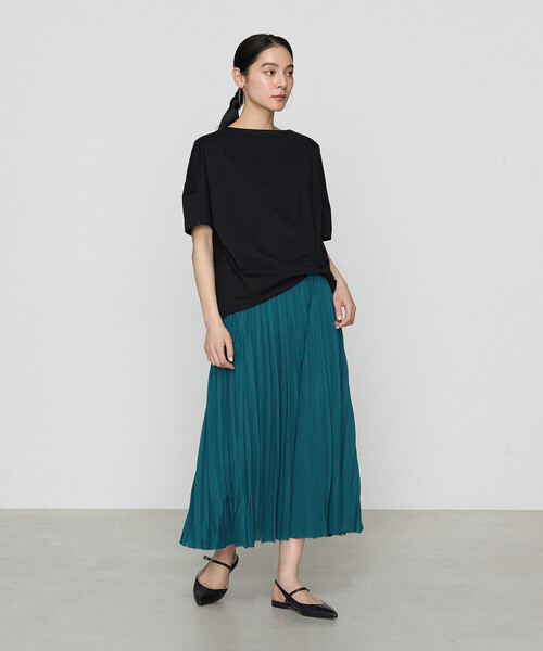 COMME CA（コムサ）の「【セットアップ対応】ソフトチュール×オーガンジートリコット広幅 スカート（スカート・レディース・ネイビー/ライトグレー/ブルー/ターコイズブルー/ブラック×グレー・7号/9号/11号）」の15枚目の写真