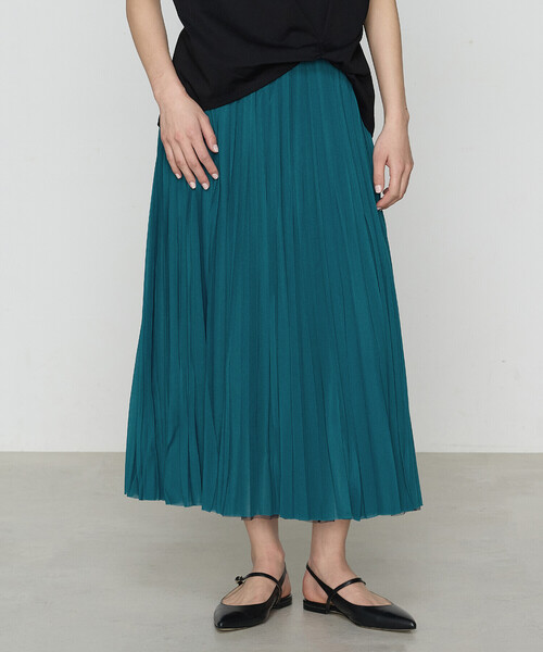 COMME CA（コムサ）の「【セットアップ対応】ソフトチュール×オーガンジートリコット広幅 スカート（スカート・レディース・ネイビー/ライトグレー/ブルー/ターコイズブルー/ブラック×グレー・7号/9号/11号）」の19枚目の写真