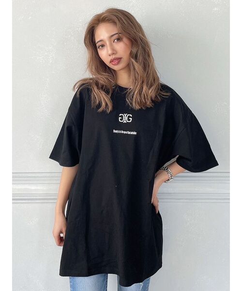 GYDA(ジェイダ)の「【WEB限定】Symmetry GYDA BIG Tシャツ(Tシャツ/カットソー・レディース・ブラック/オフホワイト・FREE)」の2枚目の写真