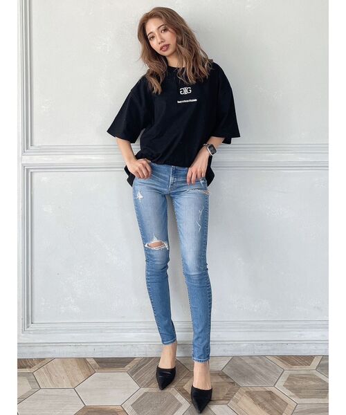 GYDA(ジェイダ)の「【WEB限定】Symmetry GYDA BIG Tシャツ(Tシャツ/カットソー・レディース・ブラック/オフホワイト・FREE)」の10枚目の写真