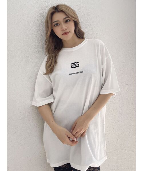 GYDA(ジェイダ)の「【WEB限定】Symmetry GYDA BIG Tシャツ(Tシャツ/カットソー・レディース・ブラック/オフホワイト・FREE)」の13枚目の写真
