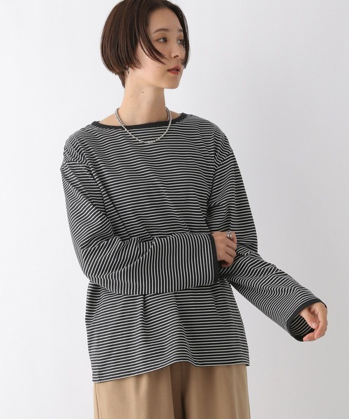 LEPSIM(レプシィム)の「アソートボーダーロンT 242713(Tシャツ/カットソー・レディース・ブラック/ブルー/ネイビー・FREE)」の5枚目の写真