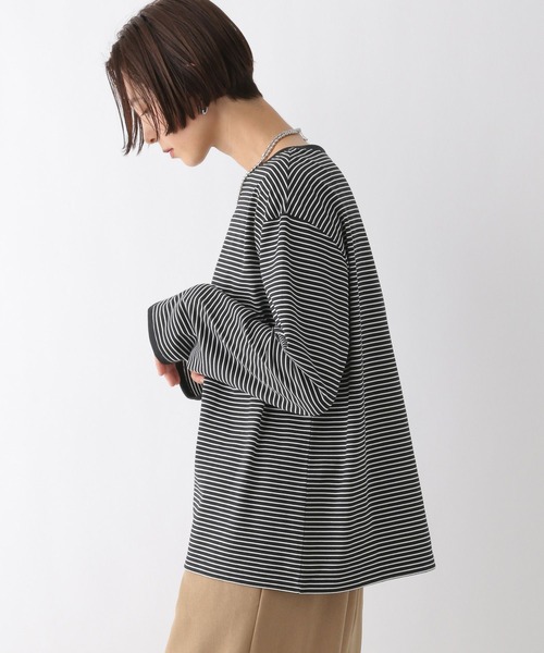 LEPSIM(レプシィム)の「アソートボーダーロンT 242713(Tシャツ/カットソー・レディース・ブラック/ブルー/ネイビー・FREE)」の6枚目の写真