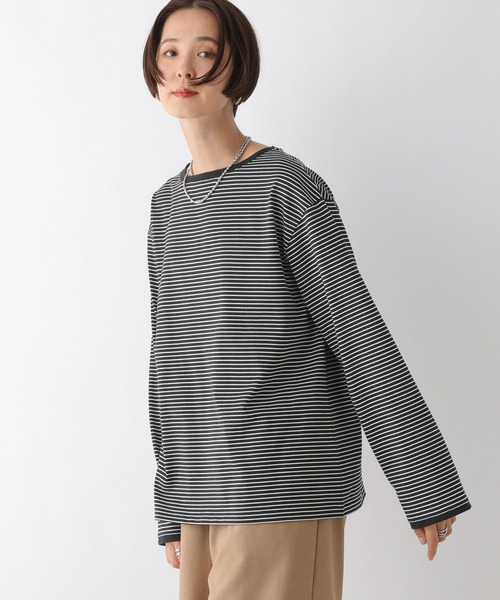 LEPSIM(レプシィム)の「アソートボーダーロンT 242713(Tシャツ/カットソー・レディース・ブラック/ブルー/ネイビー・FREE)」の7枚目の写真