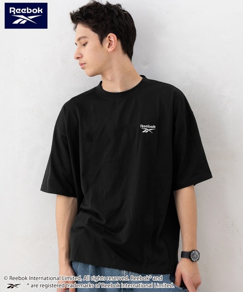 Reebok(リーボック)の「【EC別注】Reebok リーボック 半袖Tシャツ 綿 ロゴ ワンポイント 刺繍(Tシャツ/カットソー・メンズ・グリーン/サックスブルー/グレー系その他/ブラック/ブラック系/アッシュグレー/ネイビー・LL/M/L)」の3枚目の写真