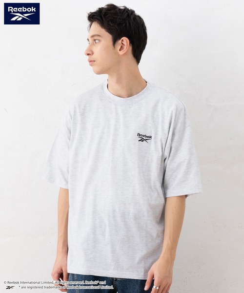 Reebok（リーボック）の「【EC別注】Reebok リーボック ブランド ロゴ ワンポイント 刺繍 半袖 Tシャツ（Tシャツ/カットソー・メンズ・グリーン/サックスブルー/グレー系その他/ブラック・LL/M/L）」の3枚目の写真