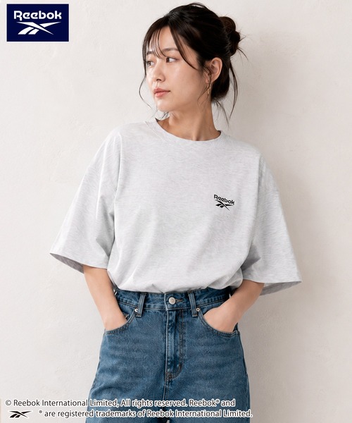 Reebok(リーボック)の「【EC別注】Reebok リーボック 半袖Tシャツ 綿 ロゴ ワンポイント 刺繍(Tシャツ/カットソー・メンズ・グリーン/サックスブルー/グレー系その他/ブラック/ブラック系/アッシュグレー/ネイビー・LL/M/L)」の1枚目の写真