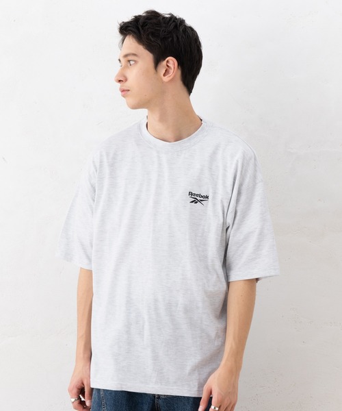 Reebok（リーボック）の「【EC別注】Reebok リーボック ブランド ロゴ ワンポイント 刺繍 半袖 Tシャツ（Tシャツ/カットソー・メンズ・グリーン/サックスブルー/グレー系その他/ブラック・LL/M/L）」の7枚目の写真