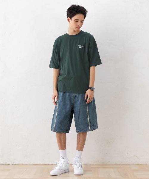 Reebok（リーボック）の「【EC別注】Reebok リーボック ブランド ロゴ ワンポイント 刺繍 半袖 Tシャツ（Tシャツ/カットソー・メンズ・グリーン/サックスブルー/グレー系その他/ブラック・LL/M/L）」の17枚目の写真