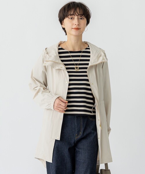 セール】【撥水加工】ナイロン2WAYストレッチ フーデットアウター