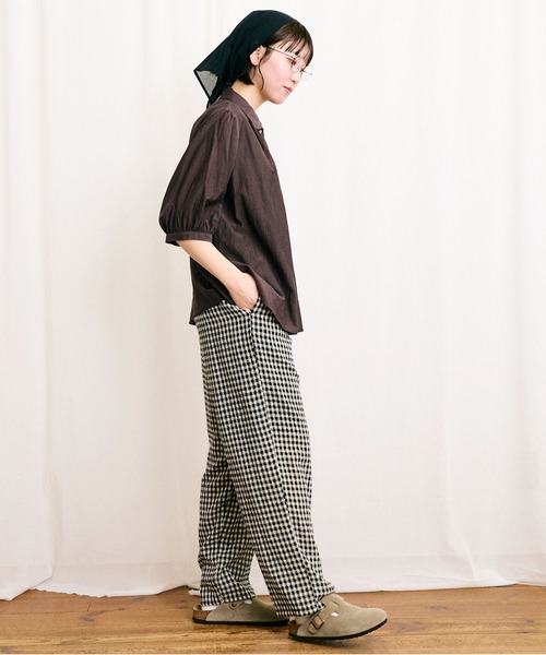 fig London(フィグロンドン)の「●C/Cu washer Daisy blouse(シャツ/ブラウス・レディース・アイボリー/ダークブラウン/ブラック・FREE)」の21枚目の写真