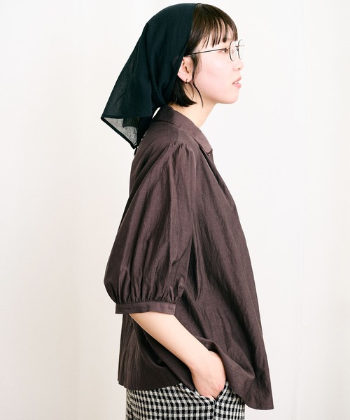 fig London(フィグロンドン)の「●C/Cu washer Daisy blouse(シャツ/ブラウス・レディース・アイボリー/ダークブラウン/ブラック・FREE)」の11枚目の写真