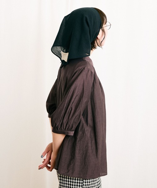 fig London(フィグロンドン)の「●C/Cu washer Daisy blouse(シャツ/ブラウス・レディース・アイボリー/ダークブラウン/ブラック・FREE)」の13枚目の写真