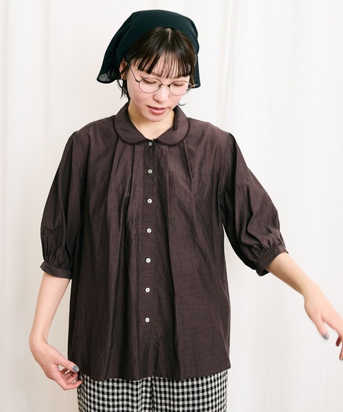 fig London - figLondon ブラウス C/Cu washer Daisy blouse（シャツ/ブラウス）｜fig London