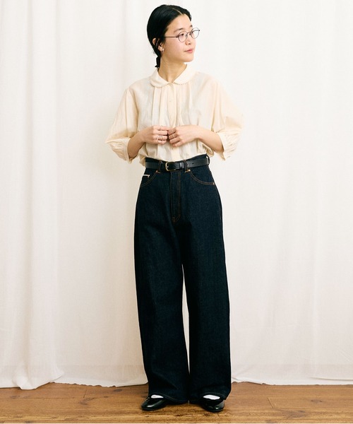 fig London(フィグロンドン)の「●C/Cu washer Daisy blouse(シャツ/ブラウス・レディース・アイボリー/ダークブラウン/ブラック・FREE)」の15枚目の写真