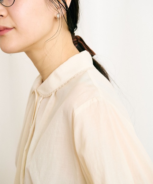 fig London(フィグロンドン)の「●C/Cu washer Daisy blouse(シャツ/ブラウス・レディース・アイボリー/ダークブラウン/ブラック・FREE)」の16枚目の写真