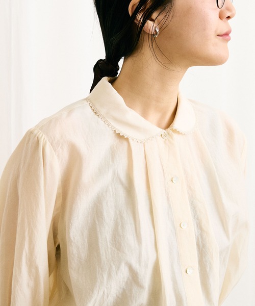 fig London(フィグロンドン)の「●C/Cu washer Daisy blouse(シャツ/ブラウス・レディース・アイボリー/ダークブラウン/ブラック・FREE)」の17枚目の写真