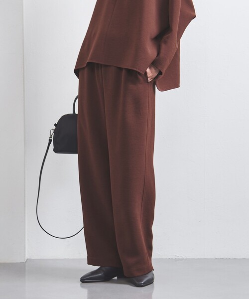 UNITED ARROWS（ユナイテッドアローズ）の「COMFY ストレート イージーパンツ -吸水速乾 UVカット ウォッシャブル-（その他パンツ・レディース・ブラック/ワインレッド・34/36/38）」の3枚目の写真