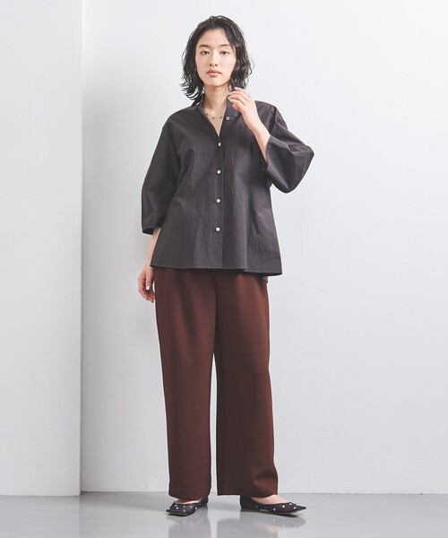 UNITED ARROWS（ユナイテッドアローズ）の「COMFY ストレート イージーパンツ -吸水速乾 UVカット ウォッシャブル-（その他パンツ・レディース・ブラック/ワインレッド・34/36/38）」の8枚目の写真