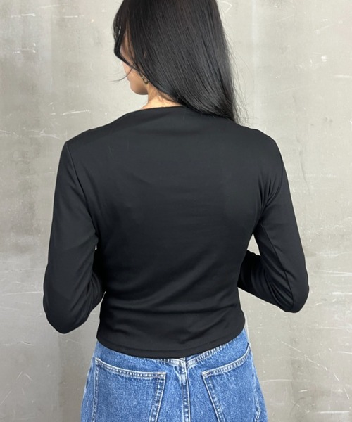 tolene(トレネ)の「アシンメトリーデザイン ボートネックカットソー(Tシャツ/カットソー・レディース・ブラック・FREE)」の8枚目の写真