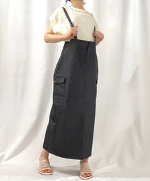 Q | デニムライクジャンスカ(ジャンパースカート)