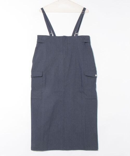 Q（キュー）の「デニムライクジャンスカ（ジャンパースカート・レディース・ブラック/ブルー・MEDIUM）」の9枚目の写真