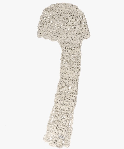 OVERRIDE(オーバーライド)の「OVERRIDE CROCHET SCARF BEANIE SGP / オーバーライド(ニットキャップ/ビーニー・レディース・ブラック/ライトブルー/ライトグレー・57~59cm)」の2枚目の写真