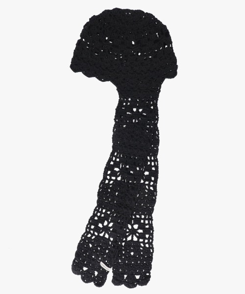 OVERRIDE(オーバーライド)の「OVERRIDE CROCHET SCARF BEANIE SGP / オーバーライド(ニットキャップ/ビーニー・レディース・ブラック/ライトブルー/ライトグレー・57~59cm)」の10枚目の写真