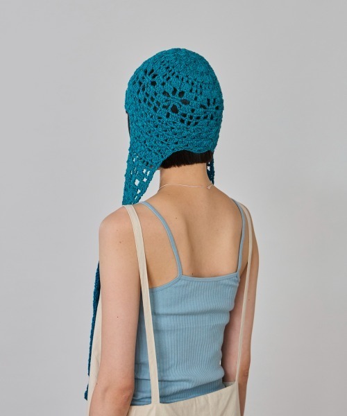 OVERRIDE(オーバーライド)の「OVERRIDE CROCHET SCARF BEANIE SGP / オーバーライド(ニットキャップ/ビーニー・レディース・ブラック/ライトブルー/ライトグレー・57~59cm)」の20枚目の写真