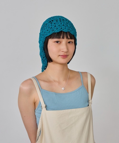 OVERRIDE(オーバーライド)の「OVERRIDE CROCHET SCARF BEANIE SGP / オーバーライド(ニットキャップ/ビーニー・レディース・ブラック/ライトブルー/ライトグレー・57~59cm)」の22枚目の写真