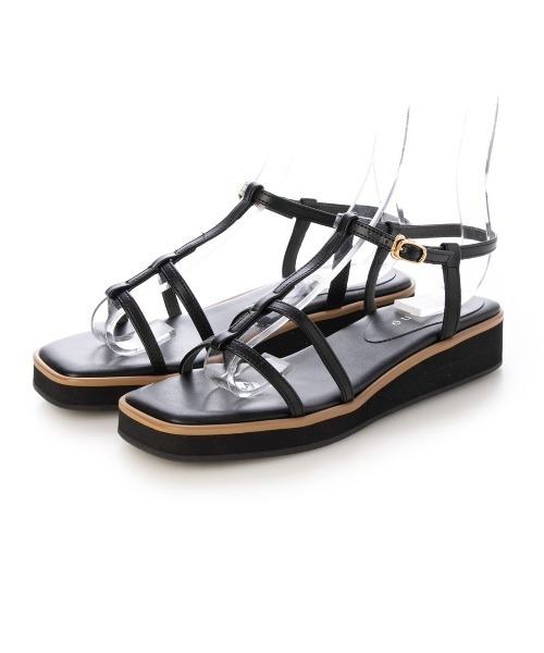 carino(カリーノ)の「厚底Tストラップサンダル(サンダル・レディース・ホワイト/ブラック/ゴールド・S/M/L/LL)」の22枚目の写真