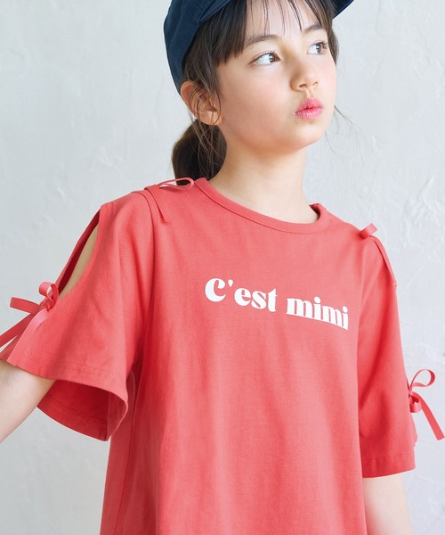 coca（coca）（コカ）の「キッズ　肩リボンオープンスリーブワンピース（ワンピース・キッズ・レッド/ブラック・120/130/140/150）」の18枚目の写真