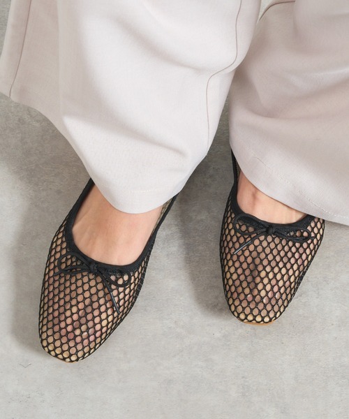 un dix cors（アンディコール）の「フィッシュネットバレエシューズ（バレエシューズ・レディース・ベージュ/ブラック・36/37/38）」の10枚目の写真