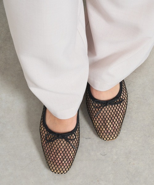 un dix cors（アンディコール）の「フィッシュネットバレエシューズ（バレエシューズ・レディース・ベージュ/ブラック・36/37/38）」の9枚目の写真