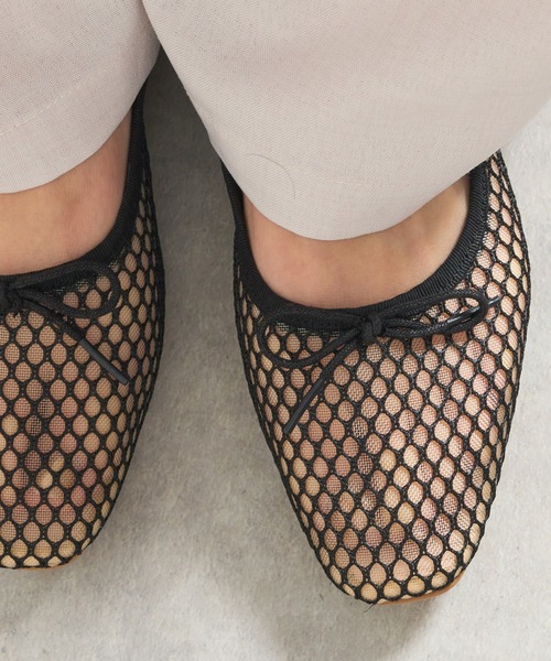 un dix cors（アンディコール）の「フィッシュネットバレエシューズ（バレエシューズ・レディース・ベージュ/ブラック・36/37/38）」の12枚目の写真
