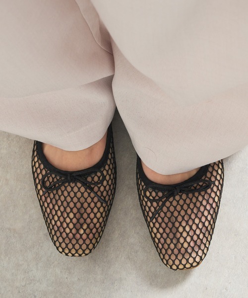 un dix cors（アンディコール）の「フィッシュネットバレエシューズ（バレエシューズ・レディース・ベージュ/ブラック・36/37/38）」の11枚目の写真