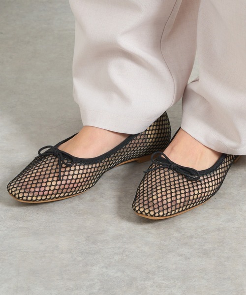 un dix cors（アンディコール）の「フィッシュネットバレエシューズ（バレエシューズ・レディース・ベージュ/ブラック・36/37/38）」の8枚目の写真