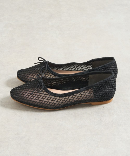 un dix cors（アンディコール）の「フィッシュネットバレエシューズ（バレエシューズ・レディース・ベージュ/ブラック・36/37/38）」の14枚目の写真