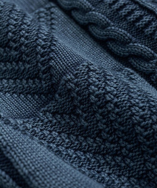BROOKS BROTHERS（ブルックスブラザーズ）の「スーピマコットン クルーネック ガンジーセーター（ニット/セーター・メンズ・ネイビー・SMALL/MEDIUM/LARGE/X-LARGE/X-SMALL）」の7枚目の写真