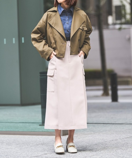Sirin(シリン)の「≪手洗い可≫ ダブルボタンショートブルゾン(ブルゾン・レディース・ライトベージュ/オリーブ・FREE)」の11枚目の写真