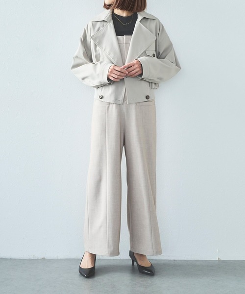 Sirin(シリン)の「≪手洗い可≫ ダブルボタンショートブルゾン(ブルゾン・レディース・ライトベージュ/オリーブ・FREE)」の14枚目の写真