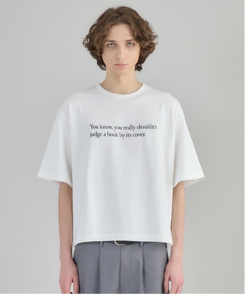 Regen Glanz(レーゲングランツ)の「cropped T-shirt/クロップドTシャツ(Tシャツ/カットソー・メンズ・ライトホワイト/ブラック/ホワイト系その他2・MEDIUM/LARGE)」の22枚目の写真