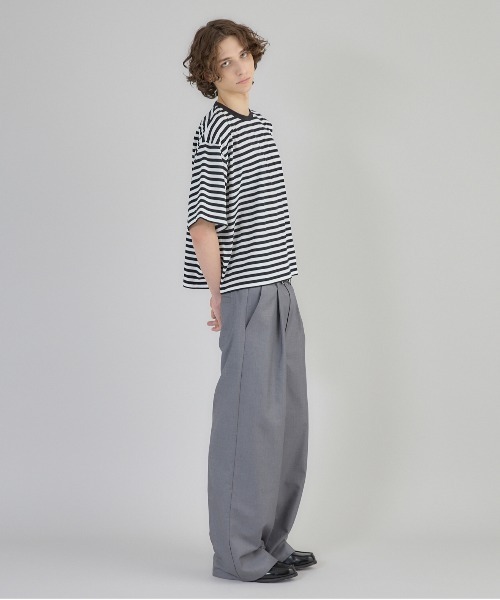 Regen Glanz(レーゲングランツ)の「cropped T-shirt/クロップドTシャツ(Tシャツ/カットソー・メンズ・ライトホワイト/ブラック/ホワイト系その他2・MEDIUM/LARGE)」の18枚目の写真